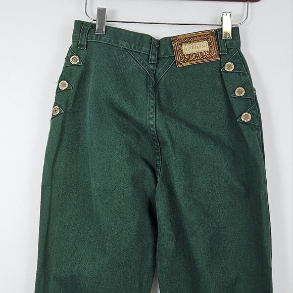 Vintage Lawman 90s Y2K style high waist green jeans size 3 - Picture 8 of 16